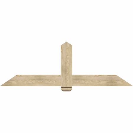 Ekena Millwork Eugene Rough Sawn Timber Gable Bracket, Douglas Fir, 72"W x 24"H x 4"D x 6"F, 8/12 Pitch GBW072X24X0406EUG00RDF